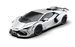 Render of a white Lamborghini Revuelto with the race hood