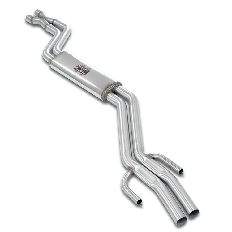 wide view of Supersprint "X-Pipe" Resonated for BMW E30 M3 Sport Evolution 2.5L 1989-1992 with white background