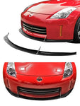 wide view of Stillen Front Splitter [OEM Fascia] for Nissan 350Z 2007-2008 fitted inside a car