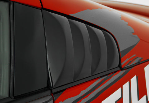 close view of Stillen Window Louver for Nissan 350Z 2003-2008 fitted inside a car