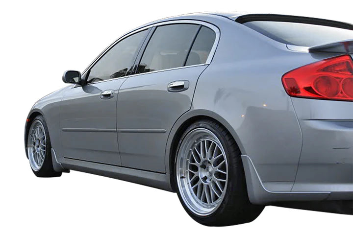 wide view of Stillen Roof Wing for Infiniti G35 [Sedan] 2007-2008 fitted inside a car