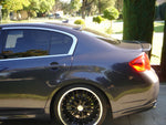 wide view of Stillen Roof Wing [Matte Black] for Infiniti G35 [Sedan] 2007-2008 fitted inside a car