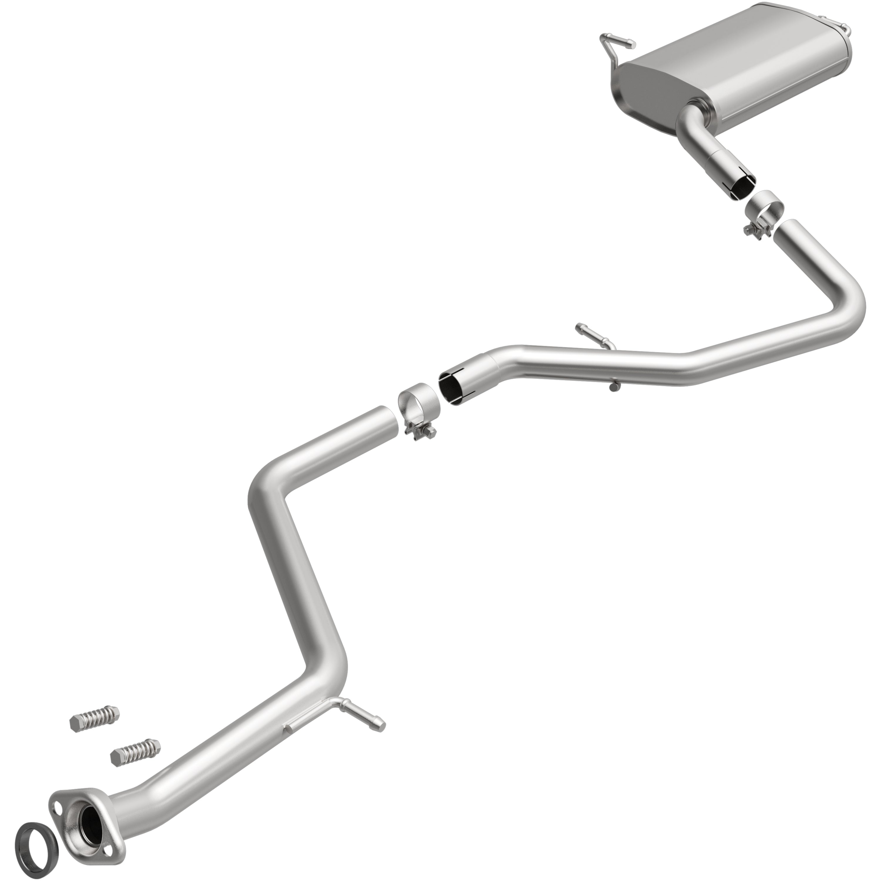 BRExhaust 106-1066 Corolla 1.8L exhaust kit, kit components laid out