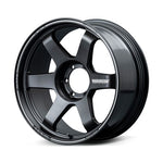 RAYS manufacturer illustration of TE37 Ultra X in Blast Black 2 for 20x9.5 5x150 +55 mm listing; wheel on white background