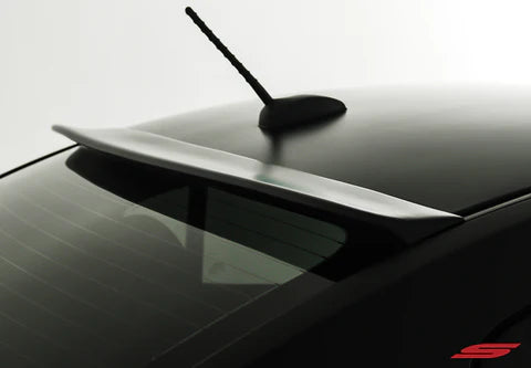 wide view of Stillen Roof Wing for Nissan Sentra 2007-2012 fitted inside a car