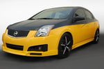 wide view of Stillen Front Lip Spoiler for Nissan Sentra SE-R Spec V 2007-2011 fitted inside a car