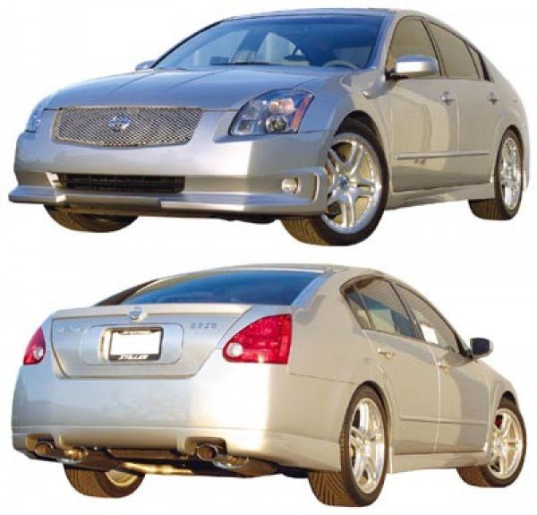 wide view of Stillen Side Skirt [Driver Side] for Nissan Maxima 2004-2008 fitted inside a car