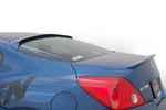 wide view of Stillen Rear Deck Wing for Nissan Altima Coupe 2008-2012 fitted inside a car
