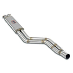 wide view of Supersprint Front exhaust + centre pipe for BMW E9 3.0 CSL 1972-1973 with white background