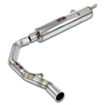 wide view of Supersprint Rear exhaust + exit pipe O70 for BMW E9 3.0 CSL 1972-1973 with white background
