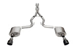 Corsa 24+ Ford MustangGT Sport Cat-Back Ex.Sys 3.0in Dual Rear Exit w/4.5in Blk PVD Pro Series Tips