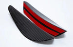 A side top view of AUTOTECKNIC FRONT BUMPER DRY CARBON CANARD SET - BMW E9X M3 2007-2013 with white background