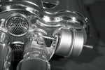 Capristo Ferrari 550/575 valve actuator and perforated outlet, close-up