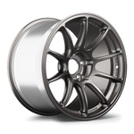 Gunmetal gray forged aluminum wheel with ten-spoke design and polished lip on clean white background - APEX Wheels wheel for 18x11 ET25 5x120 - Anthracite