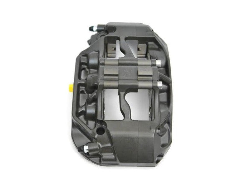 A view of CP9660 6 Piston from the AP Racing by Essex Radi-CAL Competition Brake Kit (Front CP9660/372mm) - Subaru BRZ, Scion FR-S & Toyota GT86/GR86 2013+ with a white background from underneath