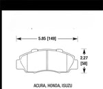Hawk 97-01 Honda Prelude HPS Street Front Brake Pads