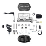 Wilwood Compact Tandem M/C Aluminum 1.00in Bore w/ Bracket/Valve/Push (Mopar) - Chrome P-coat