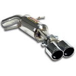 wide view of Supersprint Rear exhaust Right "Racing" OO80 for BMW E90 LCI Sedan 335i / 335xi 2005-2012 with white background