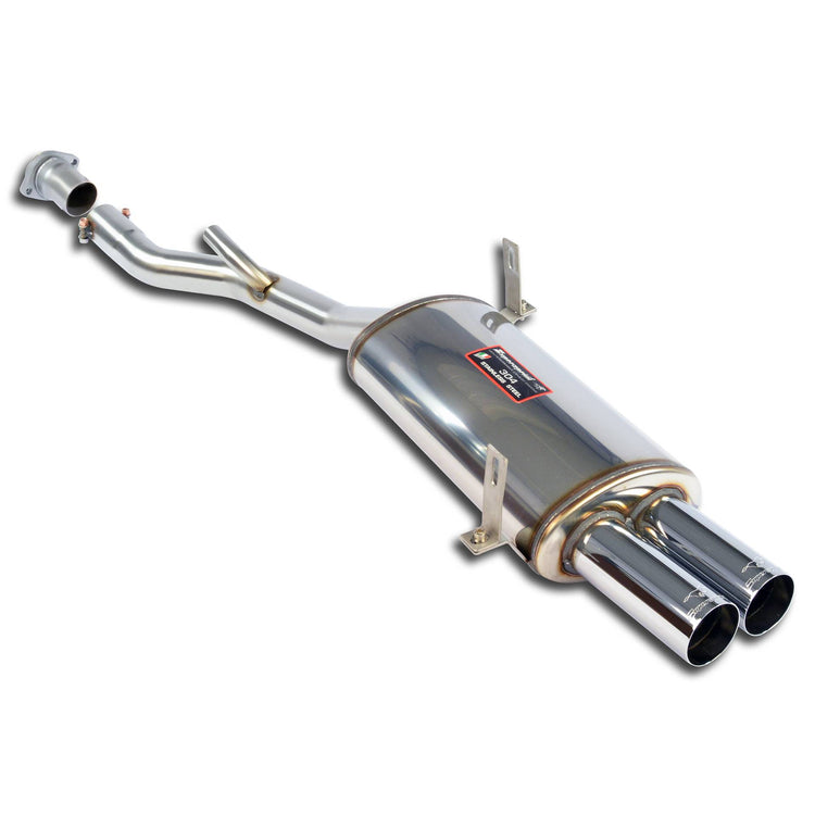wide view of Supersprint Rear exhaust Right "Racing" OO70 for BMW Z3 M Roadster 3.2i (S50 Engine) 1996-2000 with white background