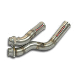 wide view of Supersprint Connecting pipes kit for OEM manifold (Replaces catalytic converter) (Weld on connection) for BMW E46 M3 3.2i Coupé/Cabrio 2001-2006 (Ø60mm - Single Pipe) with white background