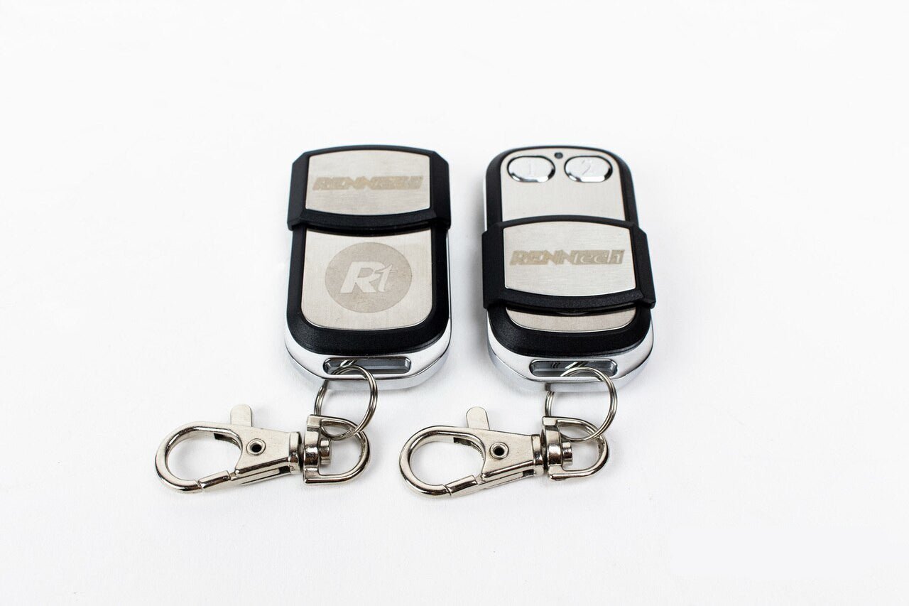 A top view of RENNtech EVM | Exhaust Valve Module controllers with white background.