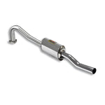 wide top view of Supersprint Rear exhaust O50 for Alfa Romeo Spider 1.6 (Aerodinamica) 1982-1990 with white background