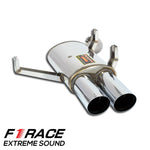 wide view of Supersprint Rear exhaust left "F1 Race" OO90 for BMW E39 M5 5.0 V8 1998-2004 (Headers System - Race) with white background
