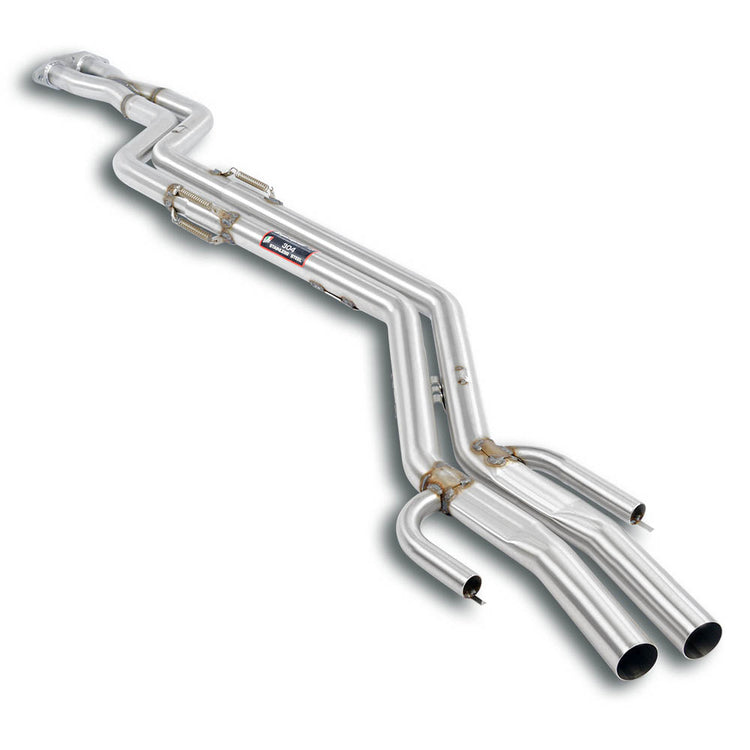 wide view of Supersprint Centre "X-Pipe" for BMW E30 320is 4 cyl. (S14 Engine - 192 Hp) (Sedan - Coupè) 1987-1991 with white background