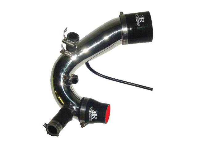 A top view of Mirror Polished Evolution Racewerks 1.8T Turbo Inlet Pipe (TIP) - Audi A4 (B5-B6) & Volkswagen Passant (B5) with a white background