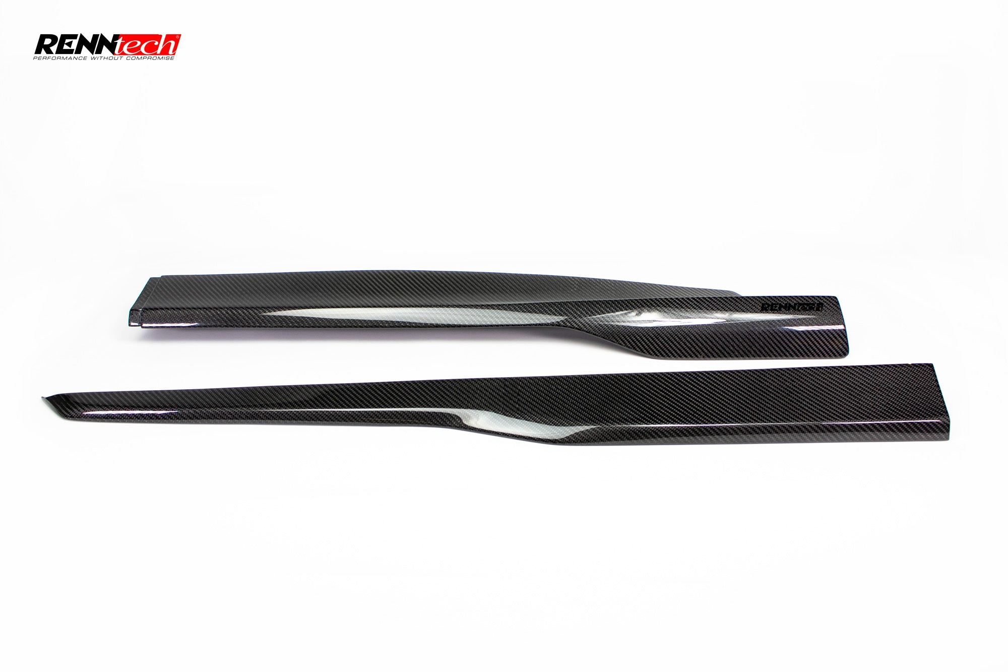 AMG GT R carbon side skirts laid flat - Carbon Fiber Side Skirts for the 2018-2021 AMG GT R / GT R Pro