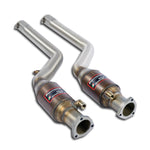 wide view of Supersprint Front pipe with Metallic catalytic converter Right + Left for BMW Z4 M Roadster / Coupè 3.2i 2006-2008 with white background