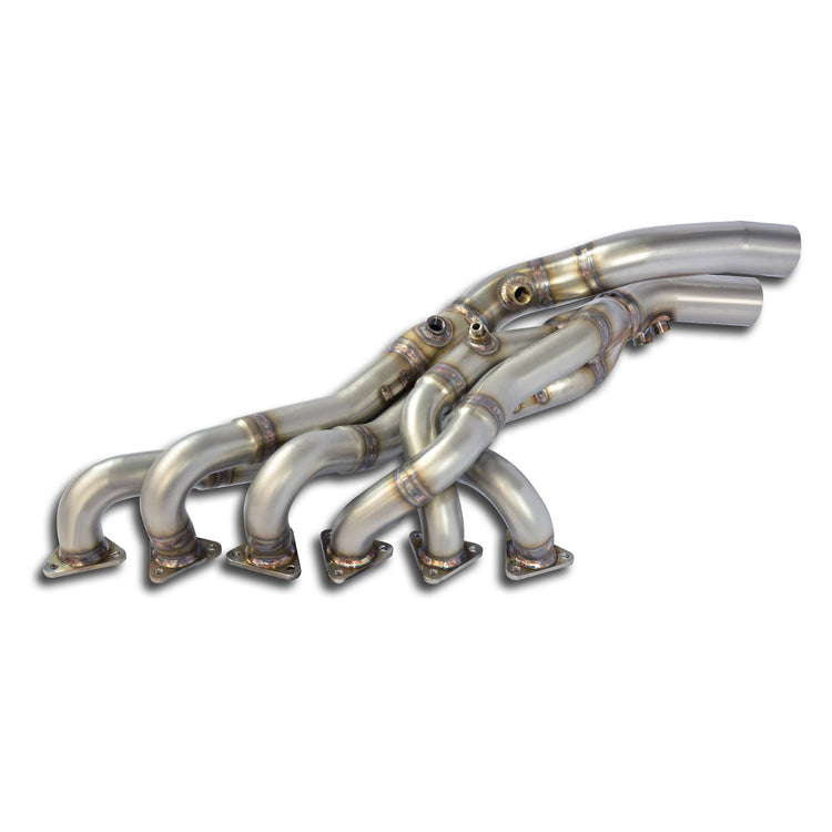 wide over view of Supersprint Manifold - Step Design (Left Hand Drive) for BMW Z4 M Roadster / Coupè 3.2i 2006-2008 with white background