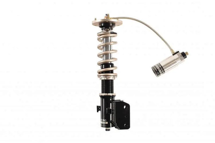 A front view of BC Racing ZR Series Coilovers (DC-5) for Acura RSX 2002-2006 with white background