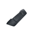 A studio shot on a plain white background showing the APR Performance Carbon Fiber License Plate Backing. The image highlights the rectangular panel's high-gloss finish and the signature 2x2 carbon fiber weave, featuring pre-drilled mounting holes for a precise fit.