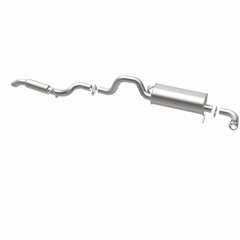 BRExhaust 106-0506 direct-fit exhaust kit, opposite rear three-quarter view of the turntable spin