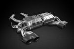 Capristo valved exhaust for the BMW M3 F80 / M4 F82 with black ceramic-coated quad tips