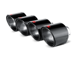 Akrapovic Tail pipe set (Carbon,dia 125 mm) Corvette TP-NIR35C for Nissan GT-R (R35) 2009-2024, angled view