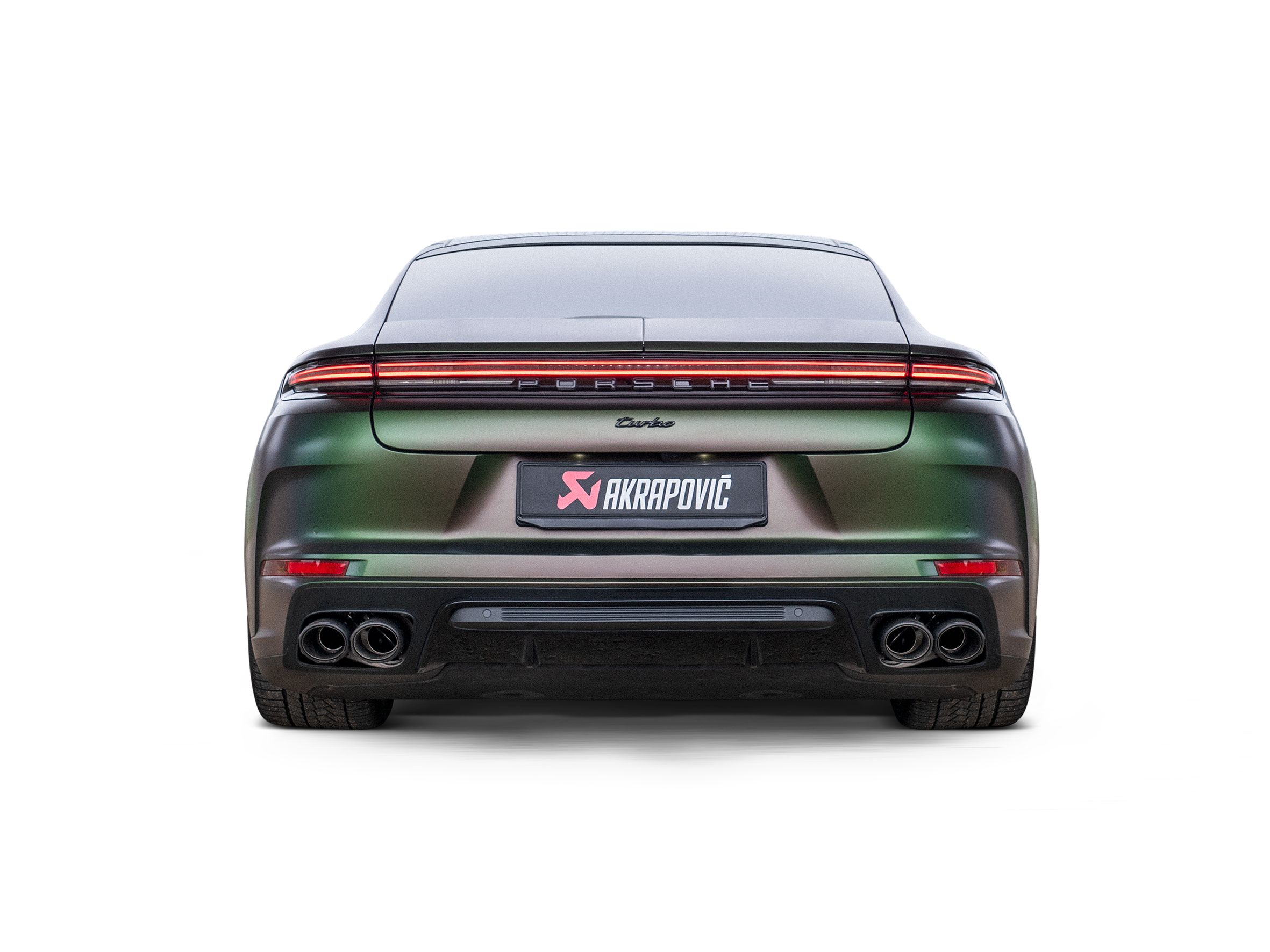 Akrapovic Slip-On Line (Titanium) S-PO/T/5H for Porsche Panamera (976) 2024-2026, rear view