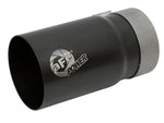 aFe MACH Force-Xp Universal Exhaust Tip 3-1/2 IN Inlet x 4 IN Outlet x 7 IN L Black Right Side Exit