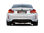 Akrapovic BMW M2 Competition (F87N) Slip-On Line (Titanium) w/Carbon Fiber Tips S-BM/T/3H for BMW M2 Competition F87 2019-2021, detail view
