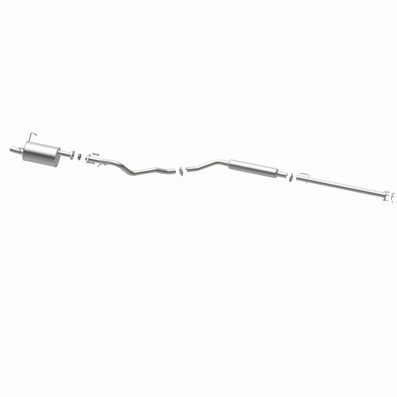 BRExhaust 106-0074 direct-fit exhaust kit, opposite rear three-quarter view of the turntable spin
