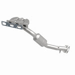 MagnaFlow 5551995 carb manifold converter, side view of the turntable spin