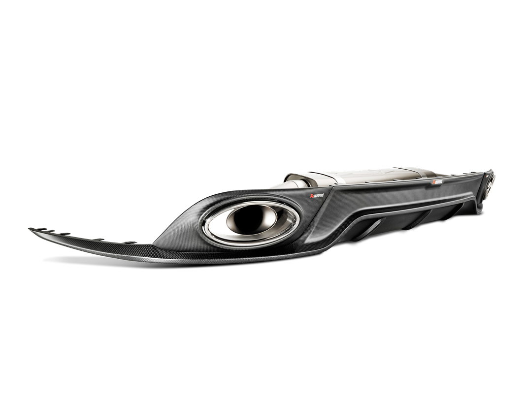 Akrapovic Porsche 911 Turbo/Turbo S (991) Slip-On Line (Titanium) w/ Carbon Titanium Tips S-PO991TSO-HT for Porsche 911 Turbo/Turbo S 991 2014-2016, top view