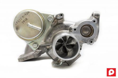 A front view of Pure Turbos Chevy 2.0L Upgraded Turbo with a white background