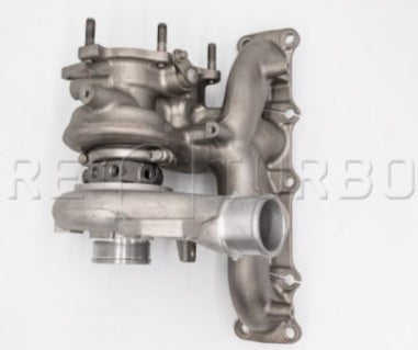 A top view of Pure Turbos Hyundai Genesis 2.0T Turbo Upgrade with a white background and Pure Turbos watermark in translucent color