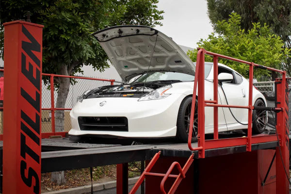 wide view of Stillen Supercharger Tuned System [Satin] for Nissan 370Z [Z34] Nismo 2012-2014 fitted inside a car