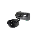 A front view of APR Performance Formula 3 Black Carbon Fiber Mirror Subaru WRX 2015-2021 with white background