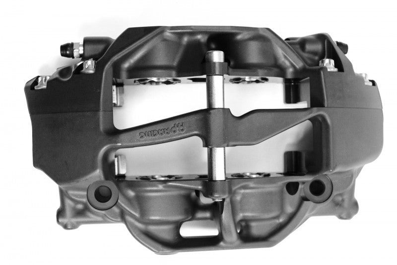 A top view of CP9450 of the AP Racing by Essex Radi-CAL Competition Brake Kit (Rear CP9450/365mm)- Porsche 911 (992) with a white background