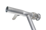 Huracan Performante stainless steel race exhaust system: close-up of a pipe junction and flex joint