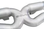 Soul 992.2 Carrera x-pipe exhaust system: close-up of the X-pipe junction with SOUL logo